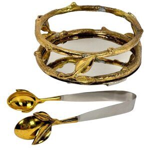 NEW Godinger Ice Tongs & Bottle Caddy Set Barware Holiday Dining Thanksgiving